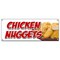 Signmission CHICKEN NUGGETS BANNER SIGN fried nuggets fingers tenders food white B-Chicken Nuggets - alternate 1